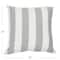 Hello Honey® 20'' Square Gray Striped Cotton Pillow Cover